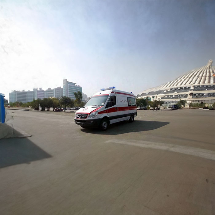 河南郑州市金水出租救护车出租到三门峡市湖滨区救护车送病人回家收费标准